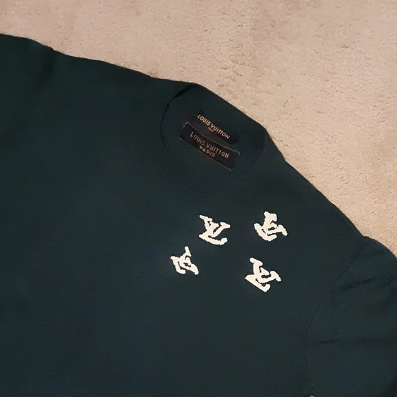 MEN'S LOUIS VUITTON SHORT SLEEVE MONOGRAM GRAPHIC SWEATER - Picture 5 of 11